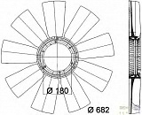 Крыльчатка вентилятора, охлаждение двигателя RENAULT TRUCKS Kerax