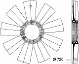 КРЫЛЬЧАТКА ВЕНТИЛЯТОРА ДВИГАТЕЛЯ