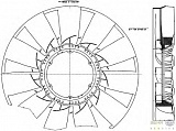 Крыльчатка вентилятора, охлаждение двигателя DAF CF 85