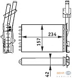 Радиатор печки RENAULT 21 (B48_),21 седан (L48_),21 универсал (K48_)