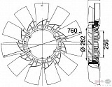 Крыльчатка вентилятора, охлаждение двигателя DAF CF 85,XF 105,XF 95