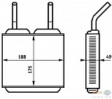 Радиатор печки OPEL KADETT E (39_, 49_),KADETT E Combo (38_, 48_),KADETT E кабрио (43B_),KADETT E Хэтчбек (33_, 34_, 43_, 44_),KADETT E универсал (35_, 36_, 45_, 46_),KADETT E фургон (37_, 47_)
