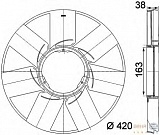 Крыльчатка вентилятора, охлаждение двигателя BMW 3 (E46),3 Compact (E46),3 Touring (E46),3 купе (E46),(E39),(E38),7 (E65, E66, E67),X5 (E53)