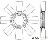 КРЫЛЬЧАТКА ВЕНТИЛЯТОРА, ОХЛАЖДЕНИЕ ДВИГАТЕЛЯ - АВТОМОБИЛЬ КОММЕРЧ. НАЗНАЧЕНИЯ