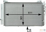 Конденсатор, кондиционер, с осушителем HYUNDAI MATRIX (FC)