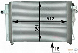 Конденсатор, кондиционер, с осушителем HYUNDAI GETZ (TB)