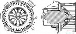 Мотор отопителя MB SPRINTER 06> без кондц