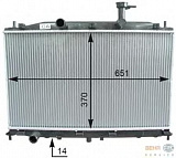 Радиатор охлаждения двигателя HYUNDAI ACCENT III (MC),ACCENT седан (MC)