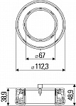 D67/112 Светодиодное кольцо (2 режима)  LED-Edge прозрачное 24V