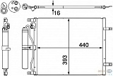 Конденсатор, кондиционер, с осушителем NISSAN MICRA III (K12),NOTE (E11)