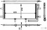 Конденсатор, кондиционер, без осушителя VW TRANSPORTER IV,)