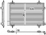 Конденсатор, кондиционер, с осушителем CITROEN C4 Picasso I (UD_),DS4 PEUGEOT 308 CC,308 SW,5008