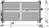 Конденсатор, кондиционер, с осушителем CITROEN C5 III (RD_),C5 III Break (TD_),C6 (TD_) PEUGEOT 407 купе (6C_),508