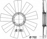 Крыльчатка вентилятора, охлаждение двигателя RENAULT TRUCKS Magnum