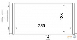 Радиатор печки SKODA FELICIA I (6U1),FELICIA I Fun (797),FELICIA I универсал (6U5)