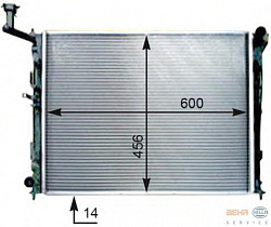 Радиатор охлаждения двигателя HYUNDAI i30 (FD),i30 (GD),i30 CW (FD)