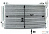 Конденсатор, кондиционер, с осушителем HYUNDAI MATRIX (FC)