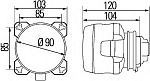 D90мм дальнего свет модуль Classic (FF, H7/T4W) 24V с габаритом (без упаковки)