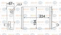 Теплообменник, отопление салона FIAT PALIO (178_X),SIENA (178_),STRADA пикап (178E),STRADA пикап (278_, 578_)