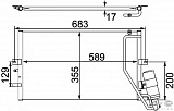 Конденсатор, кондиционер, с осушителем SAAB 9-5 (YS3E),9-5 универсал (YS3E)