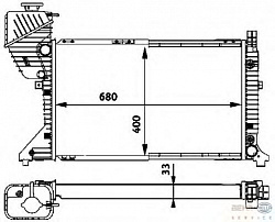Радиатор охлаждения MB SPRINTER 95-06> МКПП +/-AC