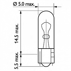 Лампа WBT5 24V-2W (W2x4.6d)