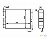 Радиатор печки SCANIA SERIES 2 / 3 81-94