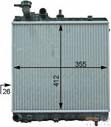Радиатор охлаждения двигателя HYUNDAI ATOS (MX),ATOS PRIME (MX)