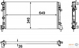 Радиатор охлаждения двигателя AUDI A1 (8X1, 8XF),A1 Sportback (8XA, 8XK) SEAT IBIZA V (6J5),IBIZA V SPORTCOUPE (6J1),IBIZA V ST (6J8),TOLEDO IV (KG3) SKODA FABIA,ROOMSTER (5J),ROOMSTER Praktik (5J) VW POLO (6R, 6C)
