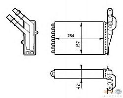 Радиатор печки RENAULT CLIO II (BB0/1/2_, CB0/1/2_),CLIO II фургон (SB0/1/2_)