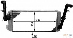 Радиатор печки MAN F 90 Unterflur