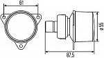 D55мм Фонарь противотуманный задний (P21W)