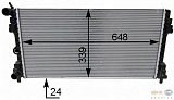 Радиатор охлаждения двигателя AUDI A1 (8X1, 8XF),A1 Sportback (8XA, 8XK) SEAT IBIZA V (6J5),IBIZA V SPORTCOUPE (6J1),IBIZA V ST (6J8) SKODA FABIA,RAPID (NH1),RAPID Spaceback (NH3),ROOMSTER (5J),ROOMSTER Praktik (5J) VW POLO (6R, 6C)