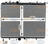 Радиатор охлаждения двигателя CITROEN C5 II (RC_),C5 II Break (RE_),C5 III (RD_),C5 III Break (TD_),XSARA (N1),XSARA Break (N2),XSARA купе (N0) PEUGEOT 407 (6D_),407 SW (6E_),407 купе (6C_)