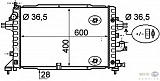 Радиатор охлаждения двигателя OPEL ASTRA H (L48),ASTRA H GTC (L08),ASTRA H Van (L70),ASTRA H универсал (L35)