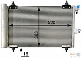 Конденсатор, кондиционер, с осушителем CITROEN BERLINGO (MF),XSARA (N0,N1,N2), XSARA PICASSO (N68), PEUGEOT PARTNER Combispace (5F),PARTNER фургон (5)