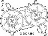 Вентилятор охлаждения двигателя FIAT BRAVA (182),BRAVO I (182),MAREA (185),MAREA Weekend (185)