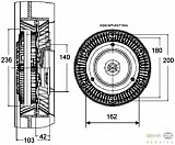 Вискомуфта (термомуфта) MERCEDES-BENZ ACTROS,ACTROS MP2 / MP3