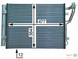 Конденсатор, кондиционер, с осушителем HYUNDAI ELANTRA (XD),ELANTRA седан (XD),i30 (FD),i30 CW (FD) KIA CEE'D (ED),PRO CEE'D (ED)