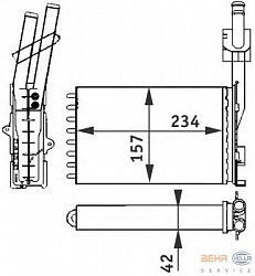 Радиатор печки RENAULT 21 (B48_),21 седан (L48_),21 универсал (K48_)