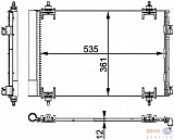 Конденсатор, кондиционер, с осушителем CITROEN BERLINGO,BERLINGO фургон,C4 Grand Picasso I (UA_),C4 I (LC_),C4 Picasso I (UD_),C4 купе (LA_),DS4 PEUGEOT 3008,307 (3A/C),307 Break (3E),307 CC (3B),307 SW (3H),308 (4A_, 4C_),308 CC,308 SW,5008,PARTNER Tepee