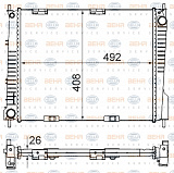 Радиатор охлаждения двигателя RENAULT CLIO Grandtour (KR0/1_),CLIO III (BR0/1, CR0/1)