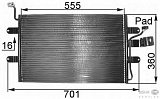 Конденсатор, кондиционер, без осушителя SEAT CORDOBA (6K2),CORDOBA Vario (6K5),IBIZA III (6K1)