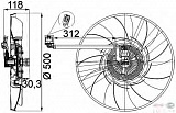Вентилятор охлаждения двигателя LAND ROVER DISCOVERY III (TAA),RANGE ROVER III (LM),RANGE ROVER SPORT (LS)