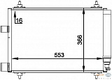 Конденсатор, кондиционер, с осушителем CITROEN C4 I (LC_),C4 купе (LA_) PEUGEOT 307 (3A/C),307 Break (3E)