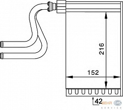 Радиатор печки FORD MONDEO I (GBP),MONDEO I седан (GBP),MONDEO I универсал (BNP)