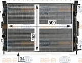 Радиатор охлаждения двигателя RENAULT GRAND SC?NIC II (JM0/1_),MEGANE II (BM0/1_, CM0/1_),MEGANE II Coup?-Cabriolet (EM0/1_),MEGANE II седан (LM0/1_),MEGANE II универсал (KM0/1_),SC?NIC II (JM0/1_)