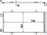 Конденсатор, кондиционер, с осушителем CITROEN C8 (EA_, EB_) FIAT ULYSSE (179AX) LANCIA PHEDRA (179) PEUGEOT 807 (E)