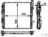 РАДИАТОР ОХЛАЖДЕНИЯ  MB T2 614-814D OM904