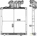 Радиатор охлаждения двигателя MAN TGX